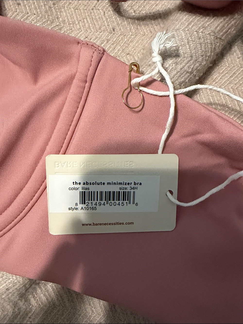 Bare Necessities Dusty Rose Underwire Bra - Picture 2 of 2